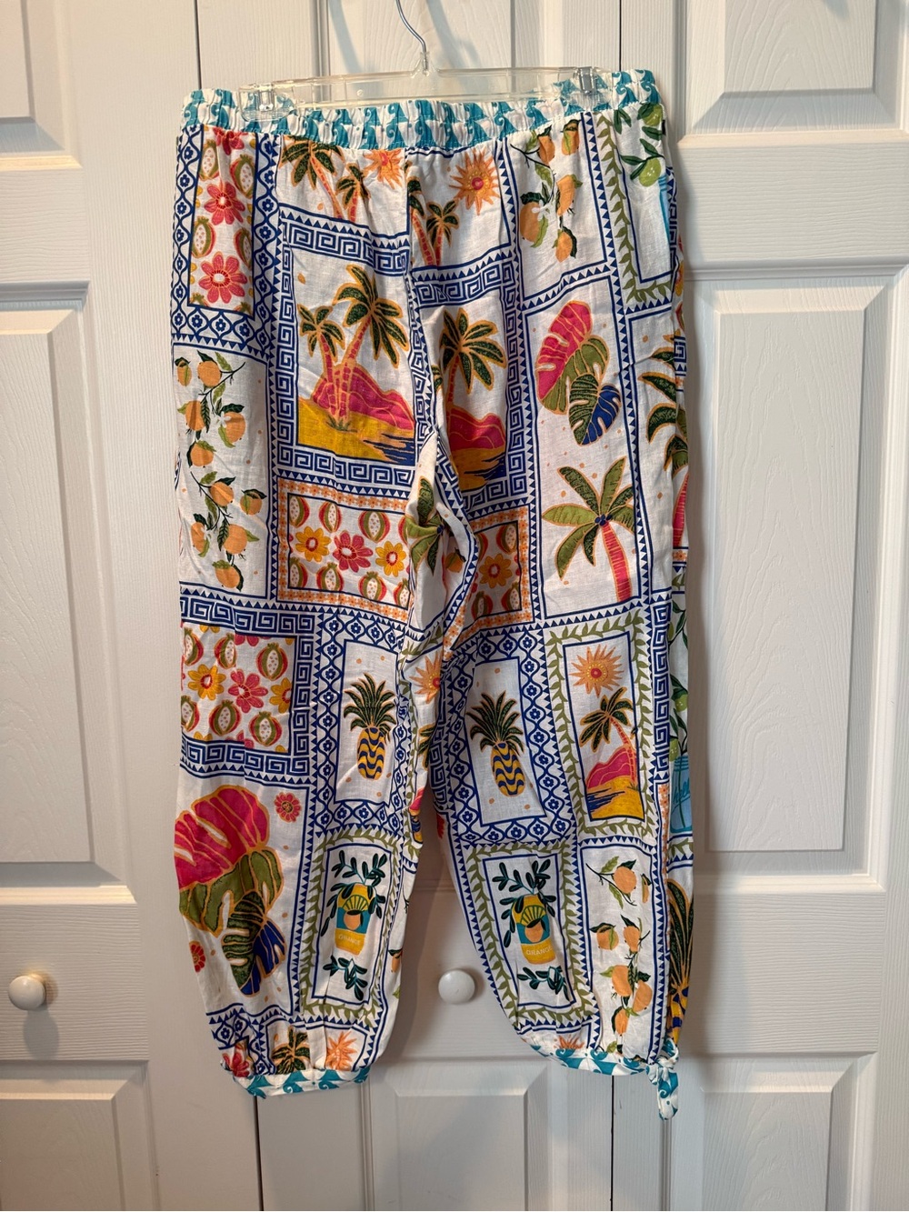 # Rachel Zoe XL Multicolor Tropical Print Harem Pants - Picture 6 of 7